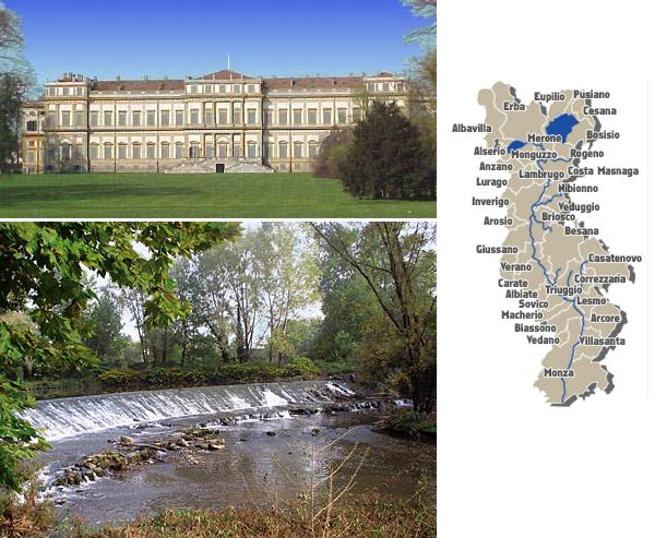 Villa Reale di Monza e fiume Lambro
