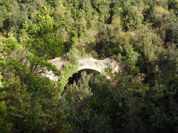 Ponte sul Ritasso incastonato nella macchia