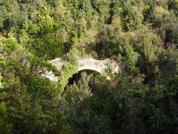 Ponte sul Ritasso incastonato nella macchia
